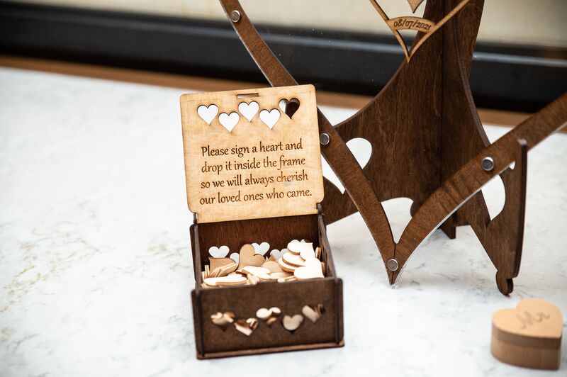 Unique heart shaped wedding guestbook