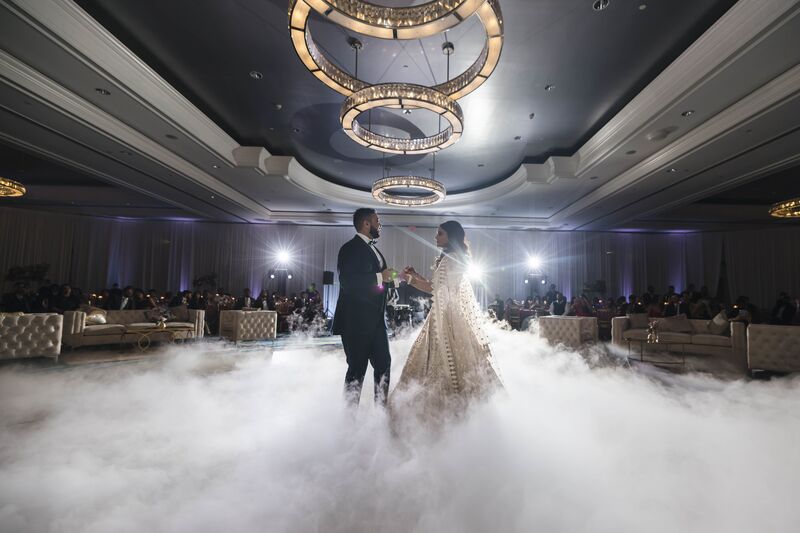 Bride and groom's first dance at the Ritz Carlton Sarasota