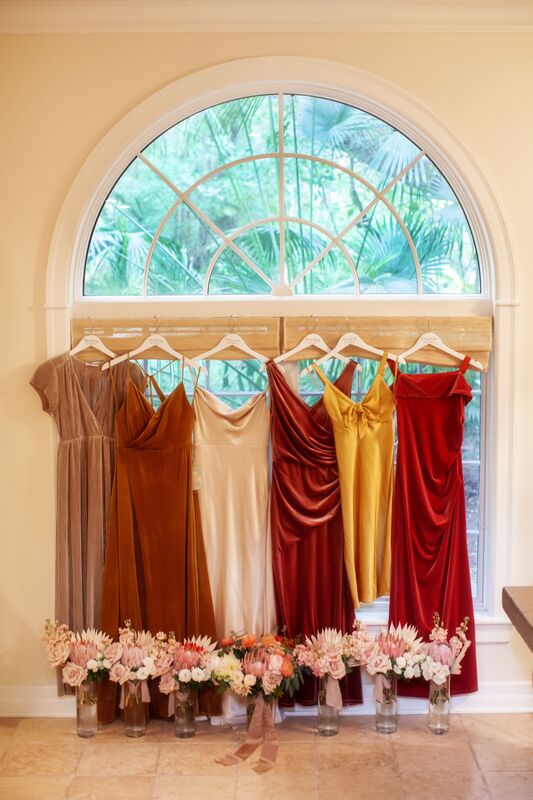 boho inspired bridesmaids dresses from a Casa Ybel wedding