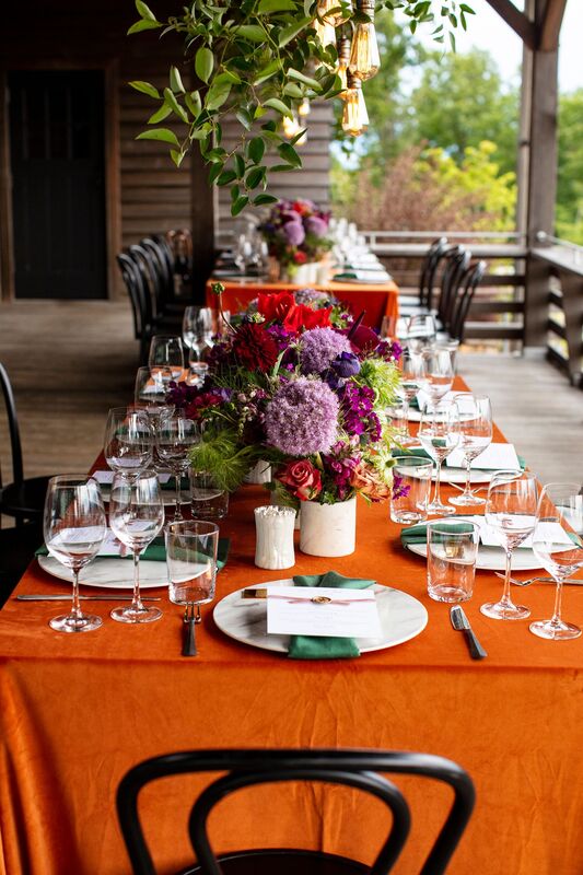 Luxurious tablescape for a destination wedding weekend 