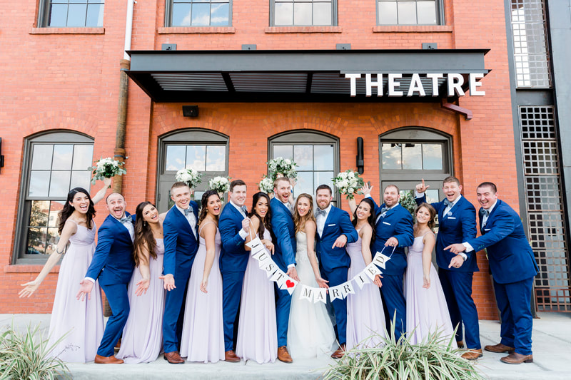 Jennifer Matteo Event Planning – Tampa wedding planner – Tampa wedding – downtown Tampa wedding – Kiley Gardens wedding ceremony- Armature Works wedding reception- wedding party
