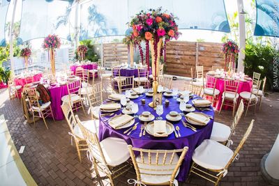 Jennifer Matteo Event Planning – Indian Weddings – Florida Indian wedding planner – Florida Indian weddings - brilliantly colored tablescapes