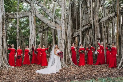 Jennifer Matteo Event Planning – Sarasota Wedding Planner – Florida Luxury Wedding Planner – Ringling Wedding – Sarasota Wedding -bride with bridesmaids