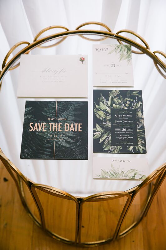 custom wedding save the date and invitation - navy blue and gold foil custom wedding invitations