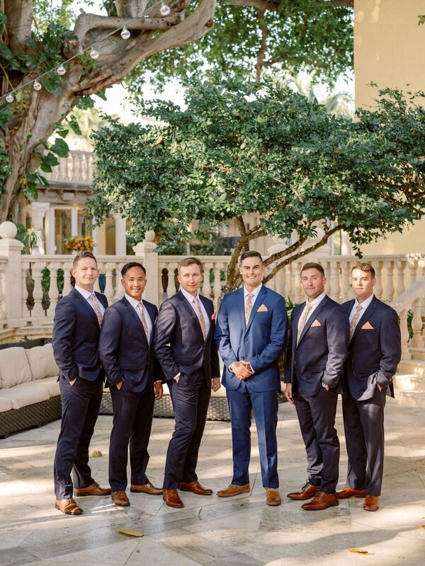 Groom and his groomsmen at The Addison in Boca Raton