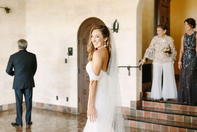 Jennifer Matteo Event Planning – Sarasota Wedding Planner – Sarasota weddings -  Powel Crosley Estate – Powel Crosley weddings - brides first look with dad