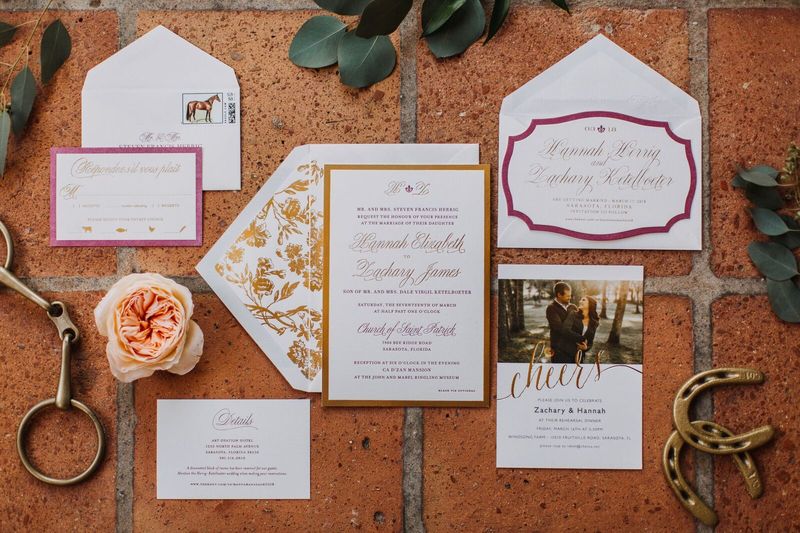Sarasota Wedding Planner – Sarasota luxury wedding planner – Sarasota wedding – The Ringling - equestrian themed wedding - custom wedding invitations - Write On Sarasota