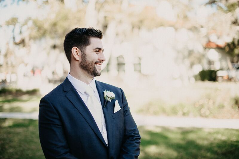 Sarasota wedding – Edson Keith Mansion wedding – Phillippi Estate Park wedding – Edson Keith Mansion – Phillippi Estate Park- Old Florida wedding – vintage inspired wedding – Sarasota wedding planner- Jennifer Matteo Event Planning-groom - groom waiting for bride- groom waiting for first look