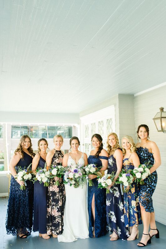 bride and bridesmaid on the porch at the Orlo in Tampa