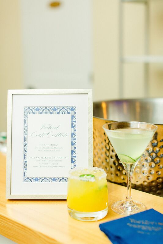 Signature cocktails at a wedding at The Orlo in Tampa