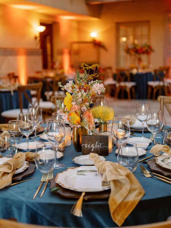 Old Florida inspired wedding reception decor at The Addison in Boca Raton