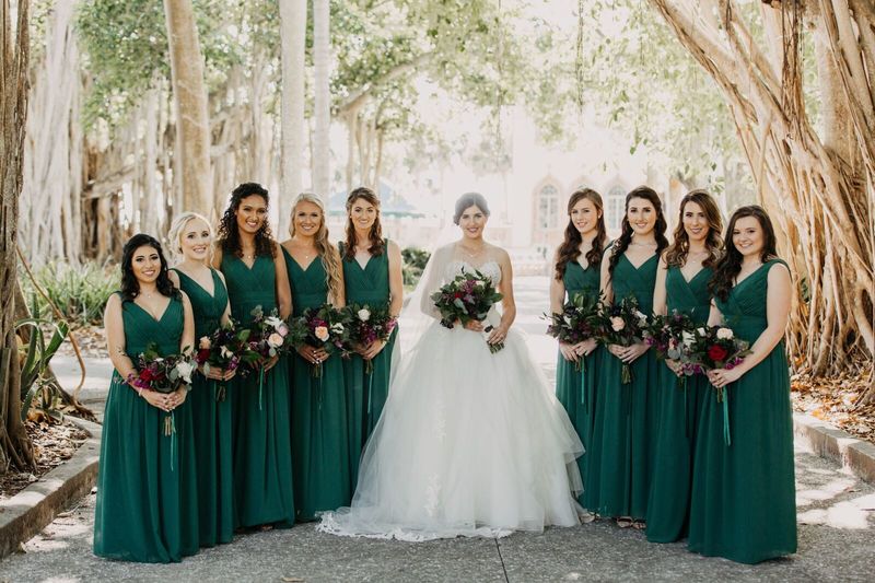 Sarasota Wedding Planner – Sarasota luxury wedding planner – Sarasota wedding – The Ringling - bide - bridesmaids - bride with bridesmaids - wedding party