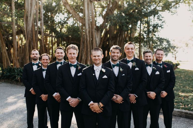 Sarasota Wedding Planner – Sarasota luxury wedding planner – Sarasota wedding – The Ringling -  groom - groom with groomsmen - wedding party
