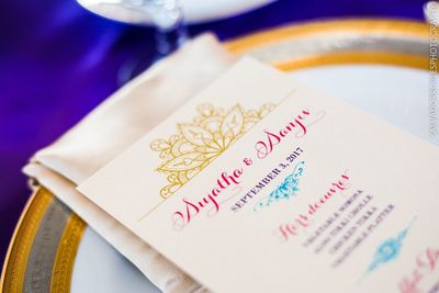 Jennifer Matteo Event Planning – Indian Weddings – Florida Indian wedding planner – Florida Indian weddings - custom reception menu