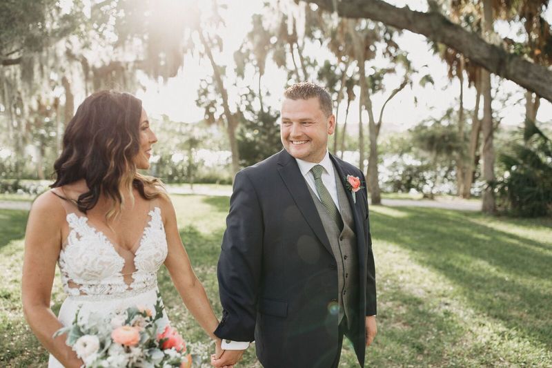 Jennifer Matteo Event Planning – Sarasota wedding planner – Edson Keith Mansion – Sarasota weddings- Edson Keith wedding - bride and groom