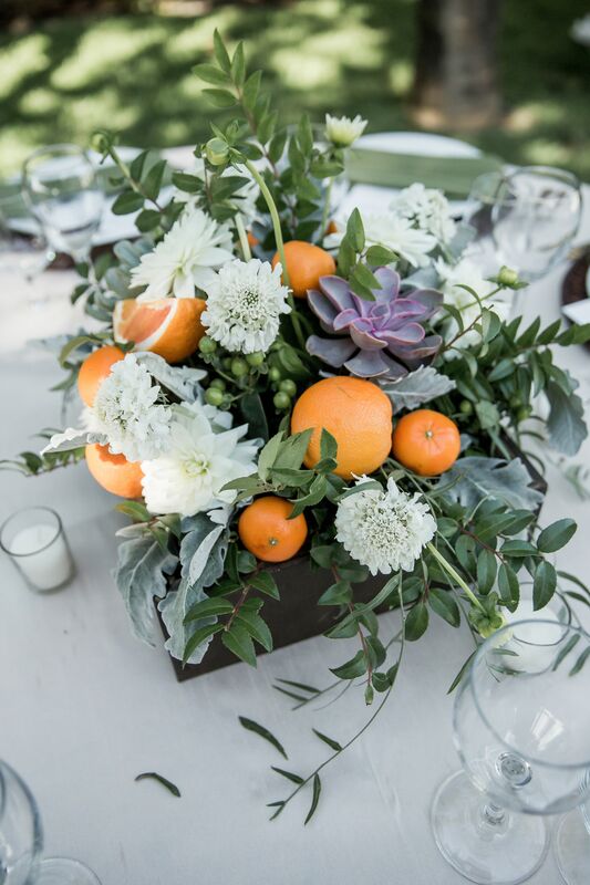 Sarasota wedding – Ringling wedding – Sarasota wedding planner – Sarasota luxury wedding planner – Orange wedding décor – Florida oranges in wedding décor - oranges