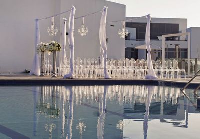 Jennifer Matteo Event Planning  - Sarasota wedding planner- Westin Sarasota – rooftop wedding- rooftop wedding ceremony reflected in pool