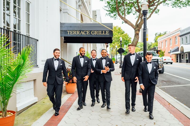 Lakeland wedding – Magnolia Building – Florida Wedding Planner – Jennifer Matteo Event Planning. – Lakeland wedding planner - groom - groom with groomsmen