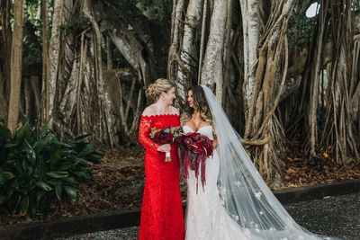 Jennifer Matteo Event Planning – Sarasota Wedding Planner – Florida Luxury Wedding Planner – Ringling Wedding – Sarasota Wedding - red bridesmaids dress