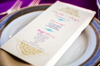 Jennifer Matteo Event Planning – Indian Weddings – Florida Indian wedding planner – Florida Indian weddings - custom menu cards - Indian cuisine